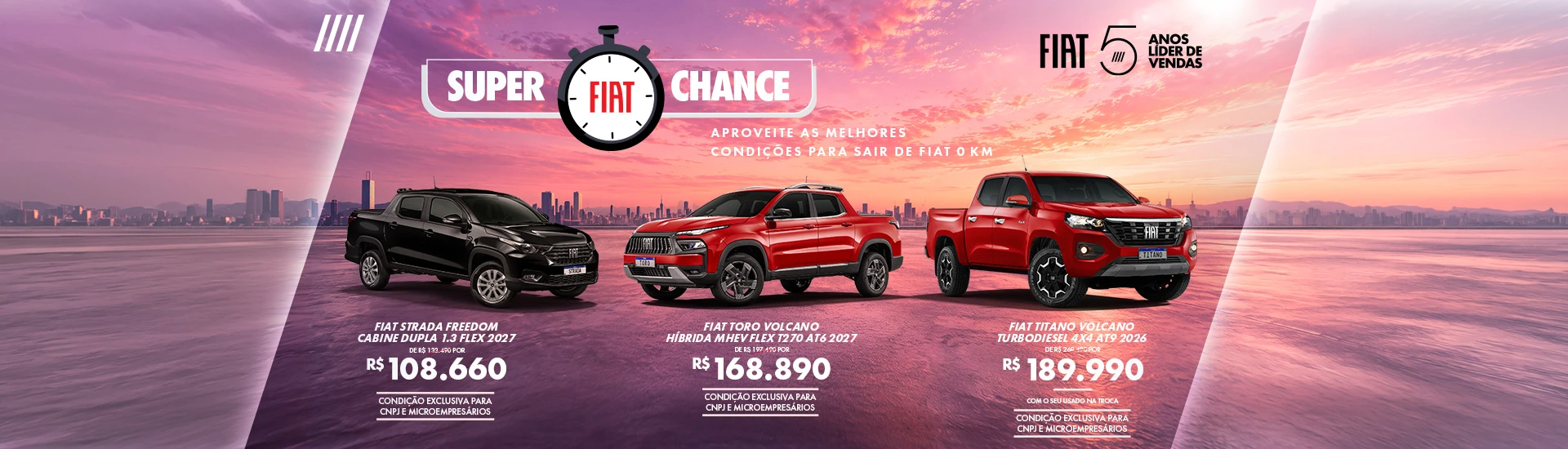 ⏰ 54 dias Promoção Grande Chance Fiat Revemar: Concorra a um Fiat Pulse Drive 0 km (São Luís)