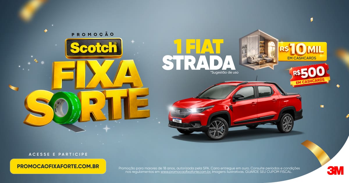 ⏰ 80 dias Promoção Scotch Fixa Sorte 2026: Fiat Strada, R$10 Mil em Cashcards e Muito Mais para Ganhar