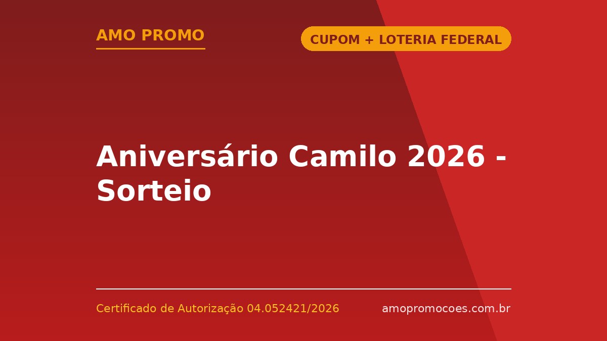 Aniversário Camilo 2026 - Sorteio
