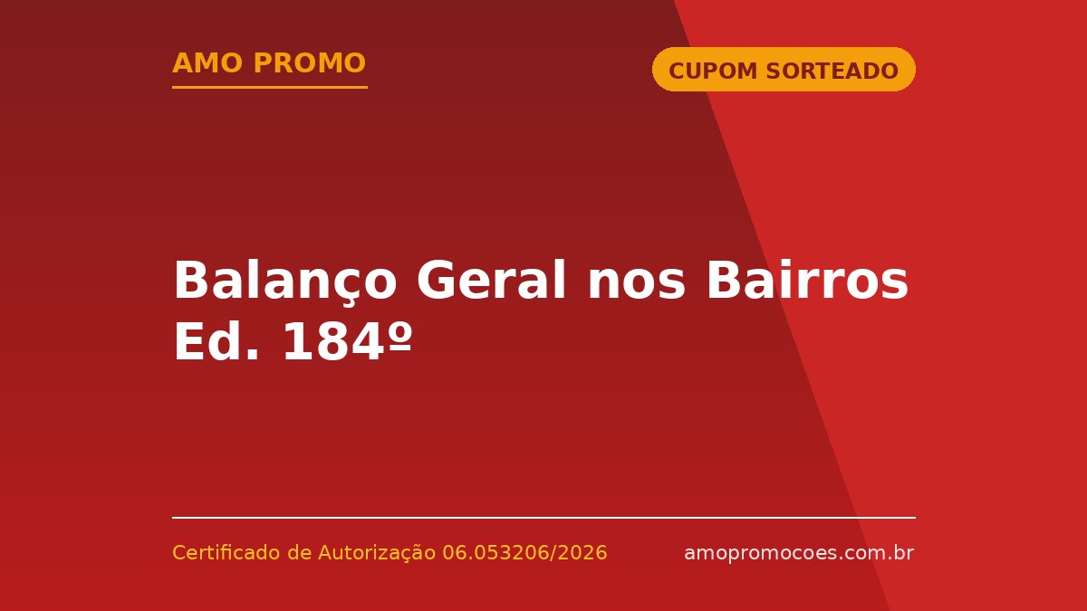 Balanço Geral nos Bairros Ed. 184º