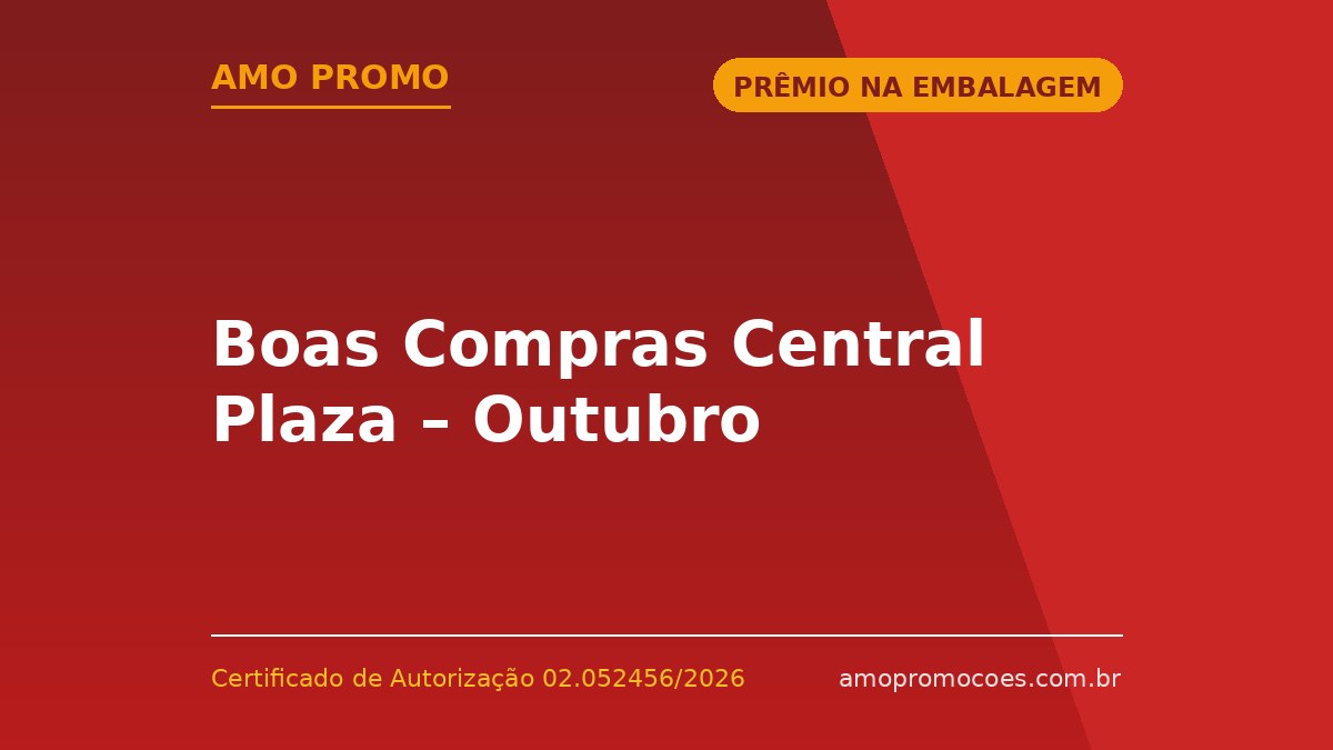 Boas Compras Central Plaza – Outubro