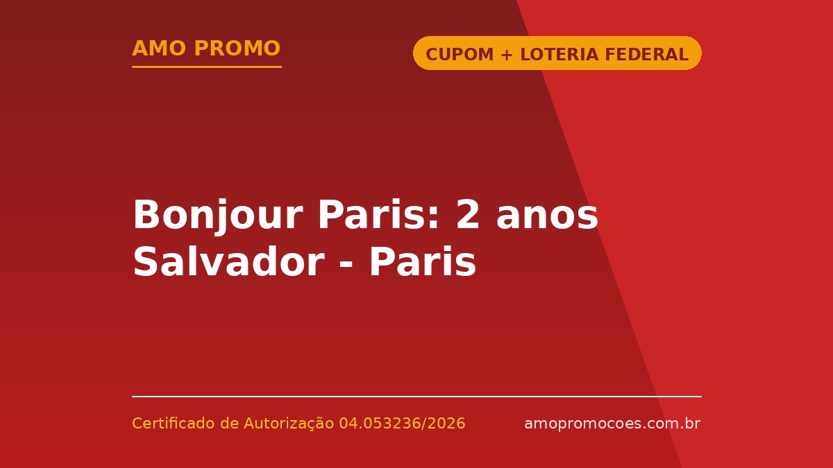 Bonjour Paris:  2 anos Salvador - Paris