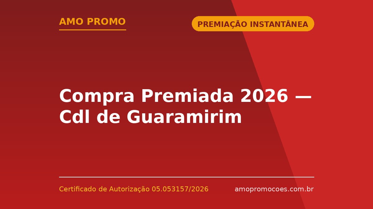Compra Premiada 2026 — Cdl de Guaramirim
