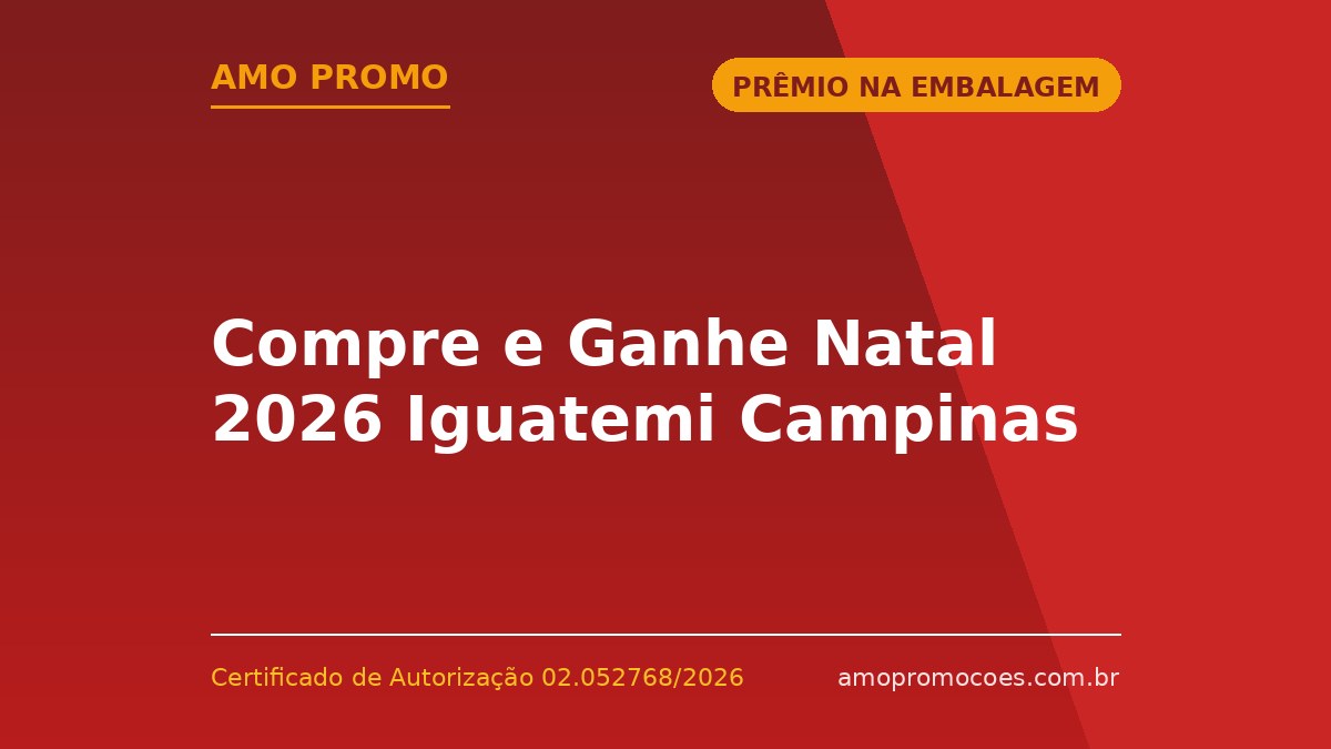Compre e Ganhe Natal 2026 Iguatemi Campinas