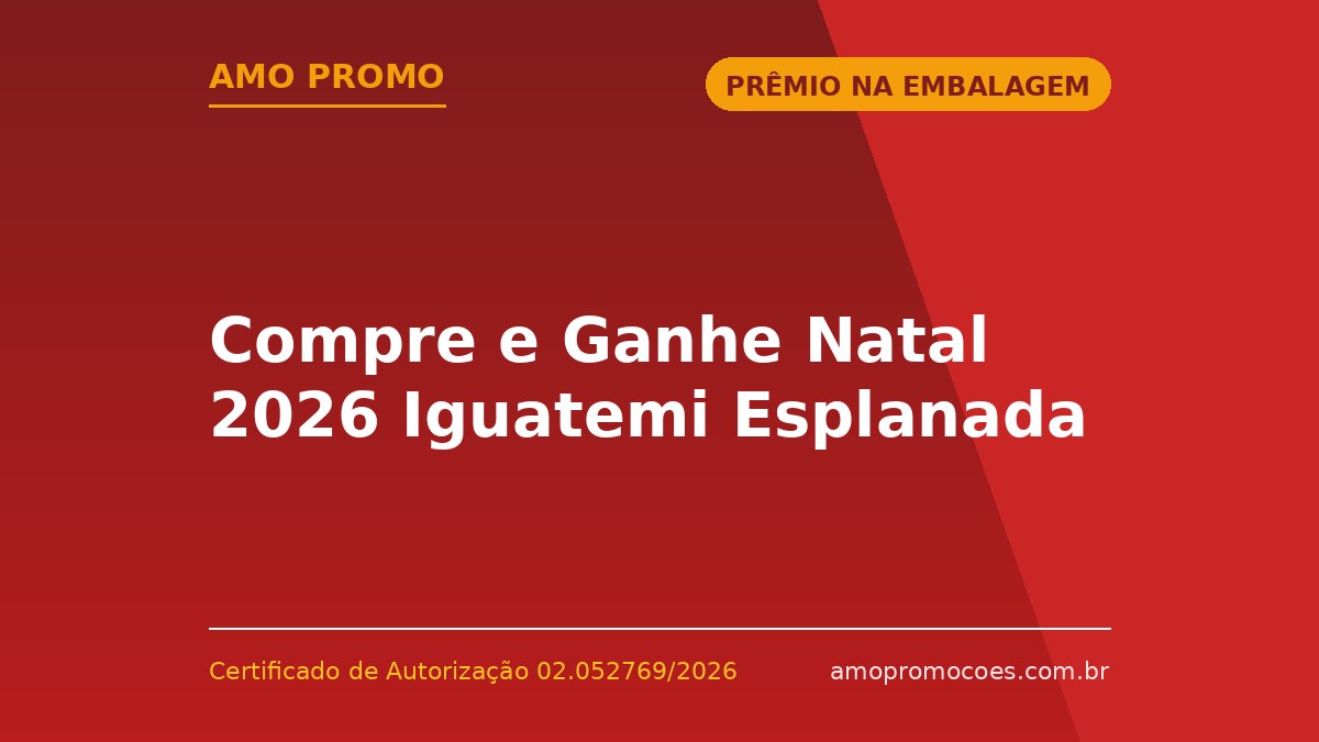 Compre e Ganhe Natal 2026 Iguatemi Esplanada