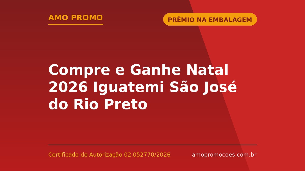 Compre e Ganhe Natal 2026 Iguatemi São José do Rio Preto