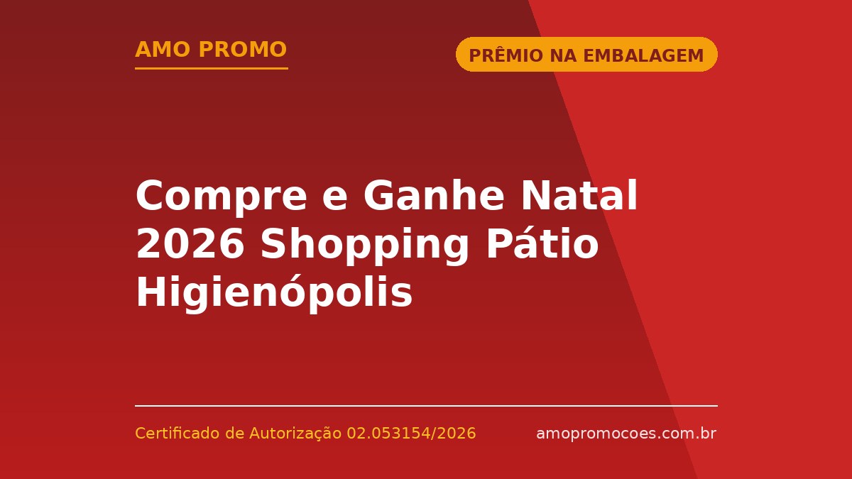 Compre e Ganhe Natal 2026 Shopping Pátio Higienópolis