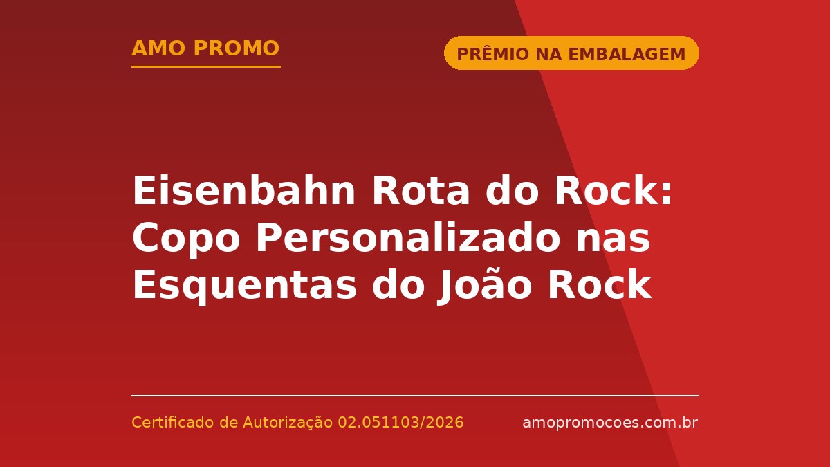Eisenbahn Rota do Rock: Copo Personalizado nas Esquentas do João Rock (Ribeirão Preto e São Paulo)
