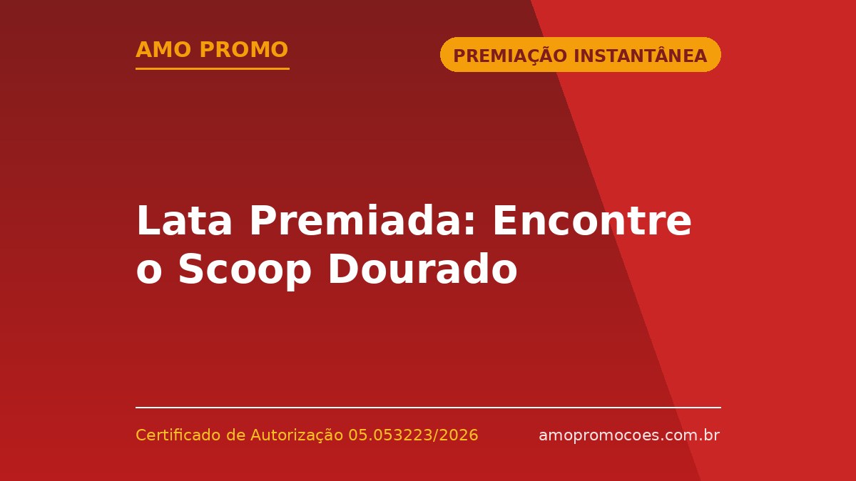 Lata Premiada: Encontre o Scoop Dourado