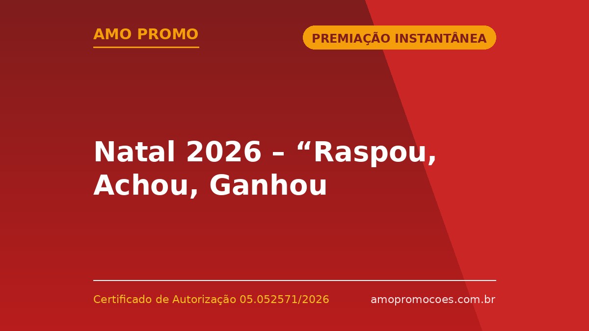 Natal 2026 – “Raspou, Achou, Ganhou