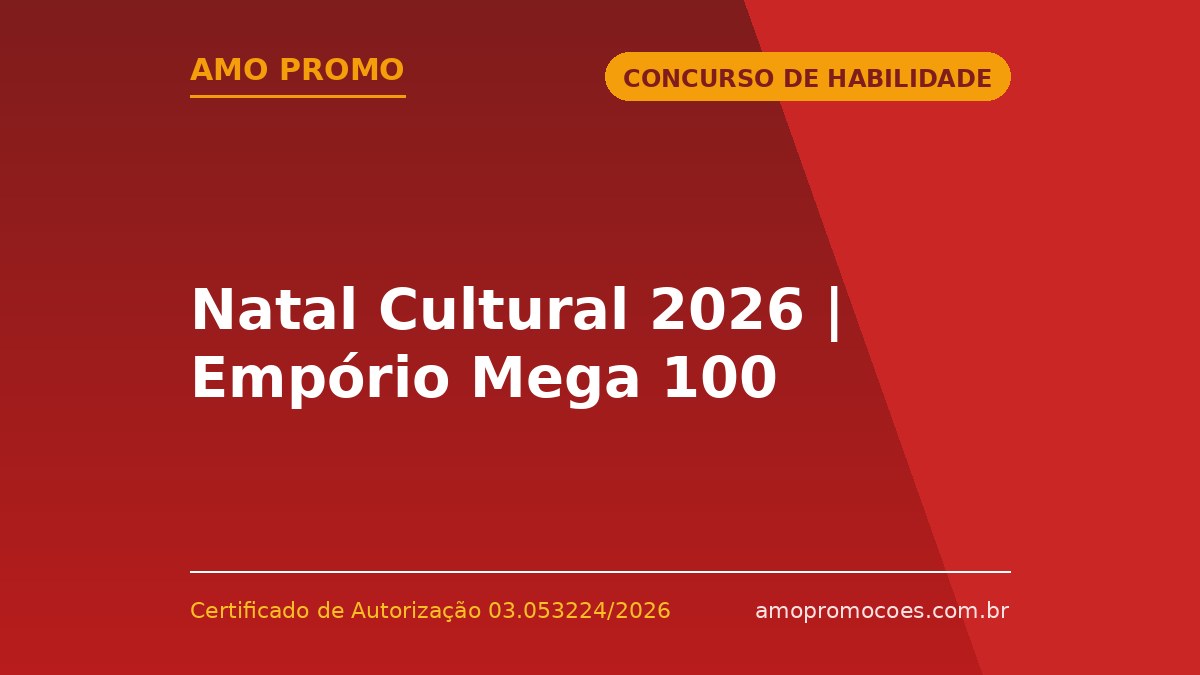 Natal Cultural 2026 | Empório Mega 100