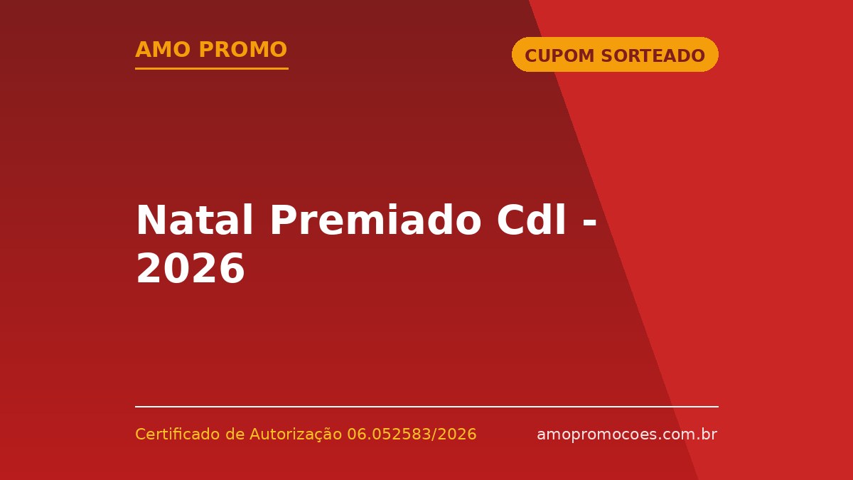Natal Premiado Cdl - 2026
