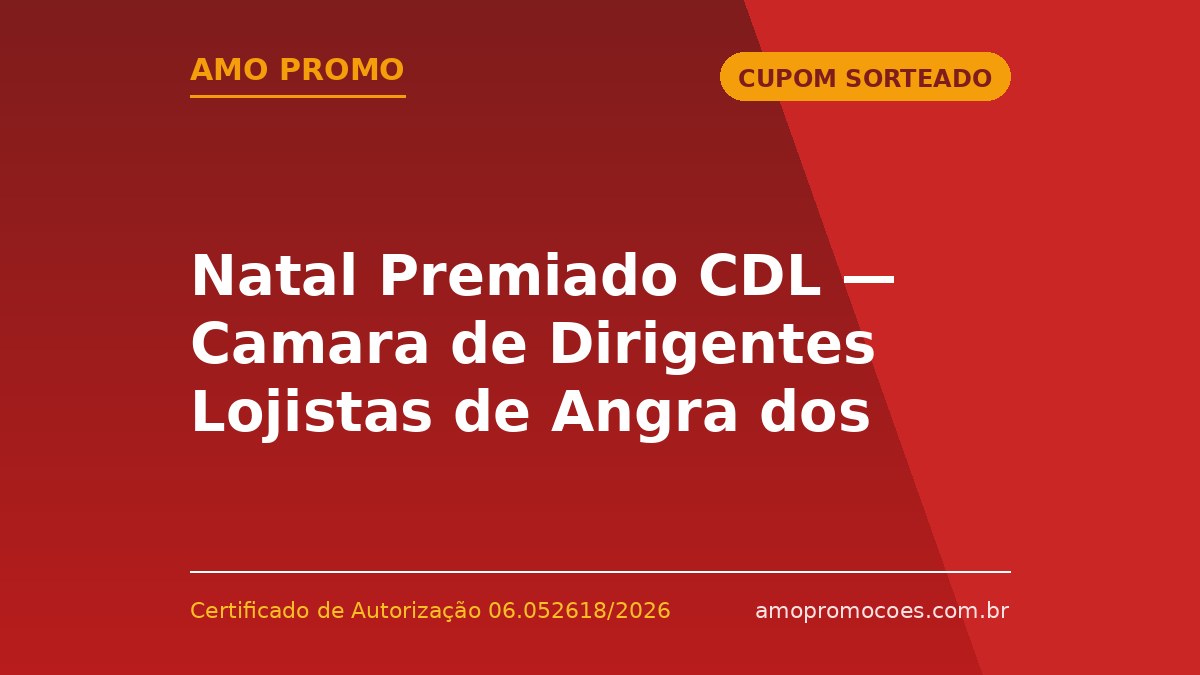 Natal Premiado CDL — Camara de Dirigentes Lojistas de Angra dos Reis