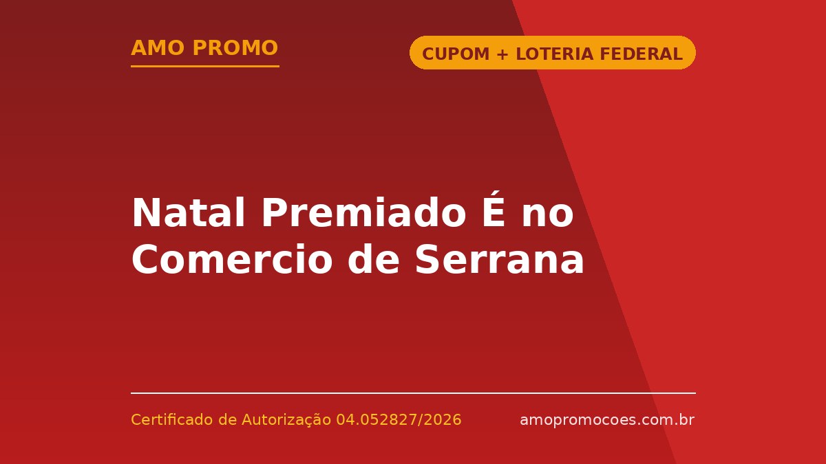 Natal Premiado É no Comercio de Serrana