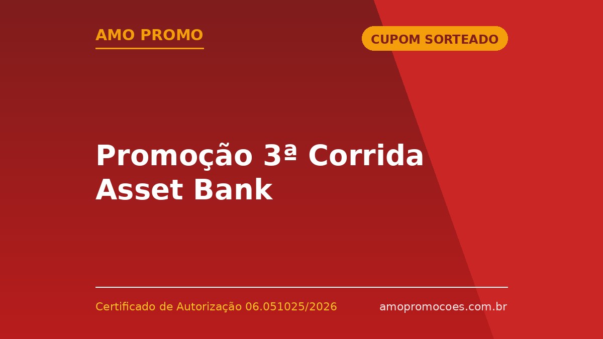 Promoção 3ª Corrida Asset Bank
