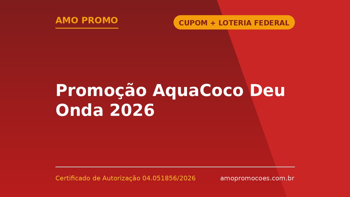 Promoção AquaCoco Deu Onda 2026