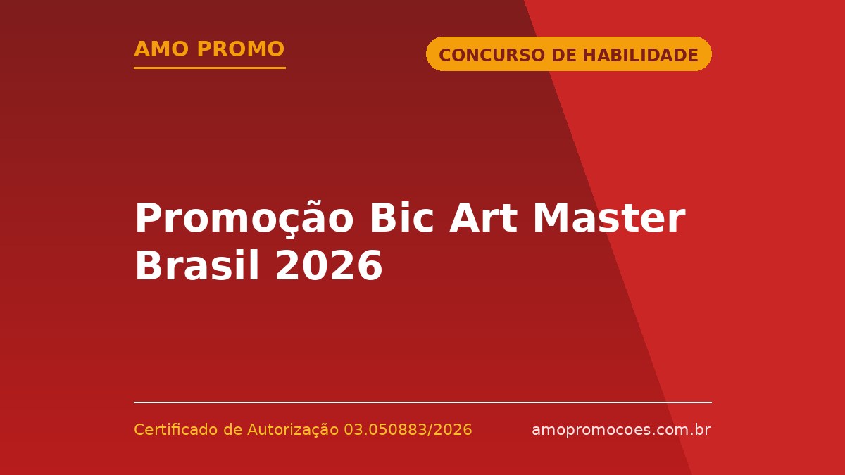 Promoção Bic Art Master Brasil 2026