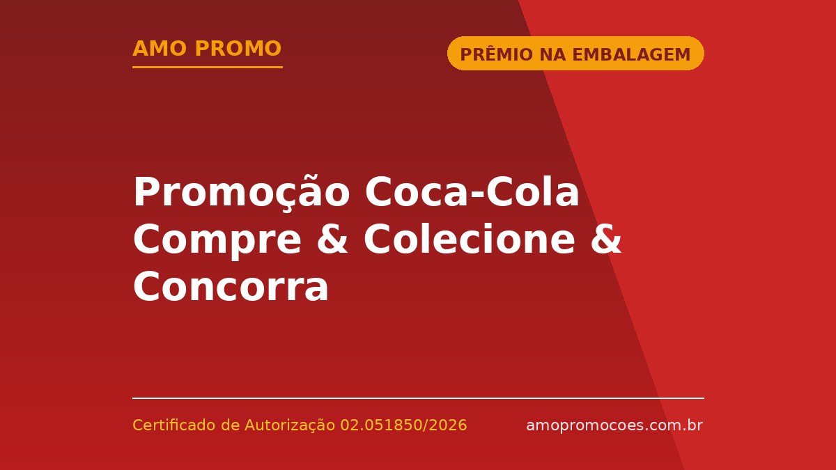Promoção Coca-Cola Compre & Colecione & Concorra