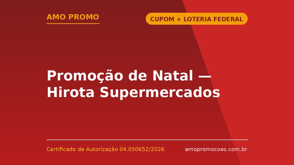 Promoção de Natal — Hirota Supermercados