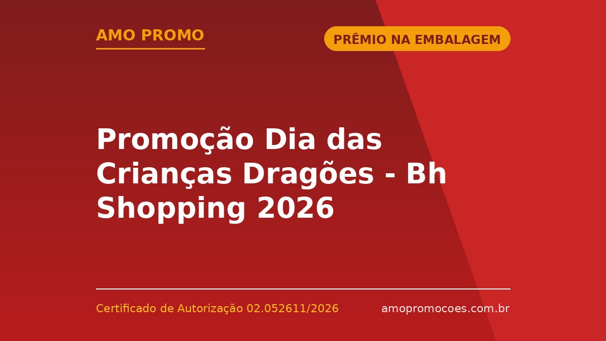 Promoção Dia das Crianças Dragões - Bh Shopping 2026