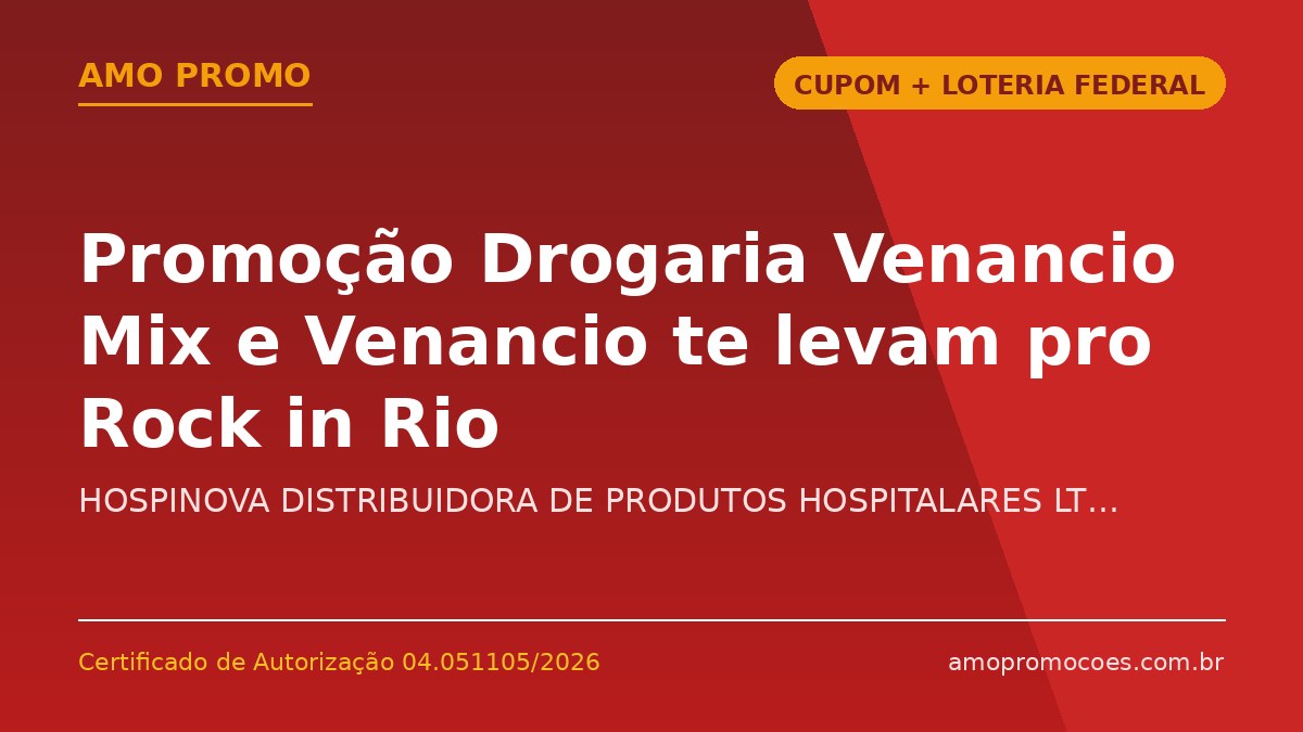 Promoção Drogaria Venancio Mix e Venancio te levam pro Rock in Rio