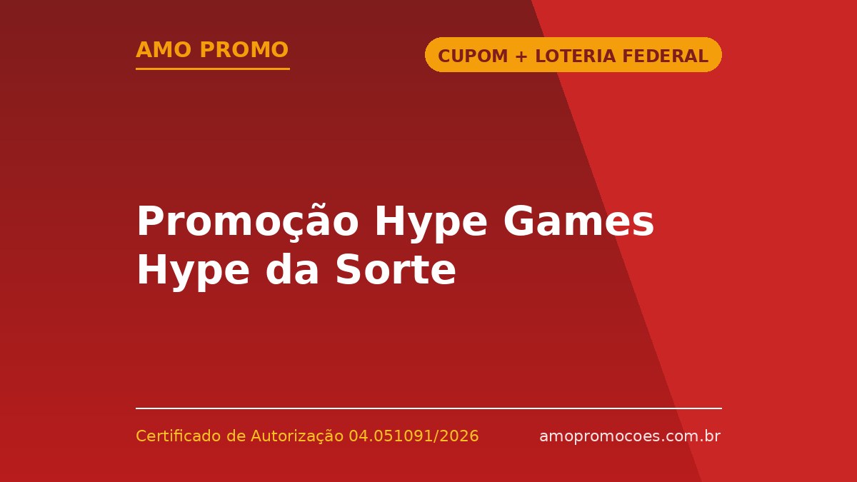 Promoção Hype Games Hype da Sorte