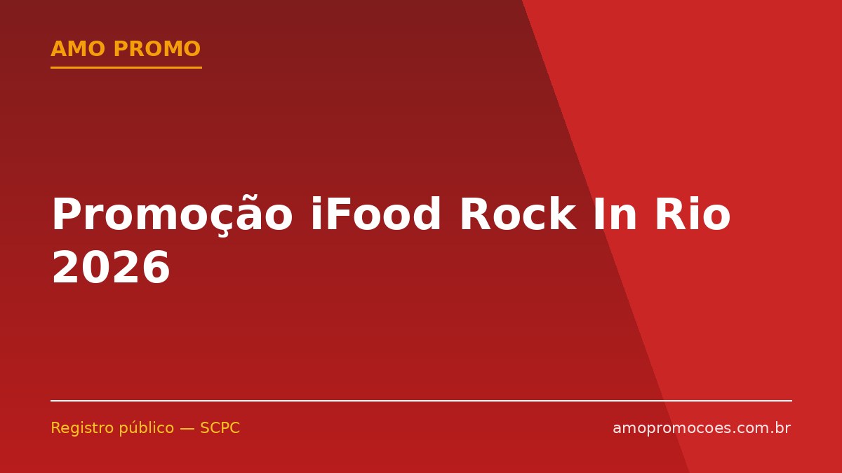 Promoção iFood Rock In Rio 2026