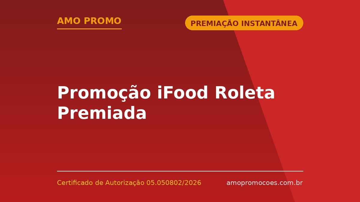 Promoção iFood Roleta Premiada