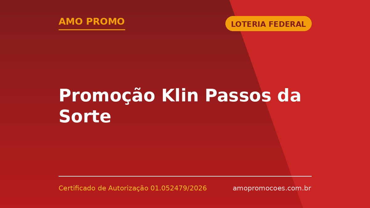 Promoção Klin Passos da Sorte