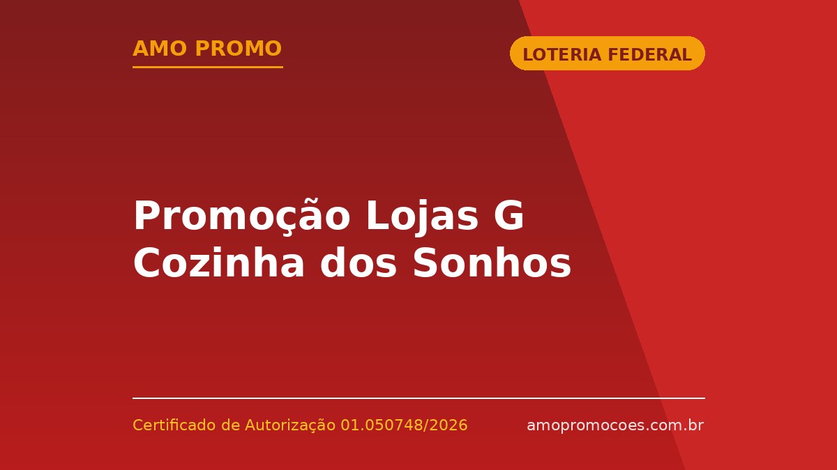 Promoção Lojas G Cozinha dos Sonhos