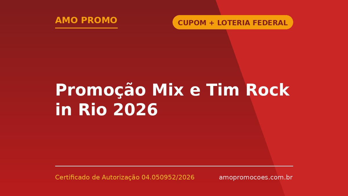 Promoção Mix e Tim Rock in Rio 2026
