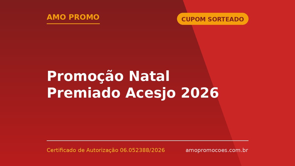 Promoção Natal Premiado Acesjo 2026
