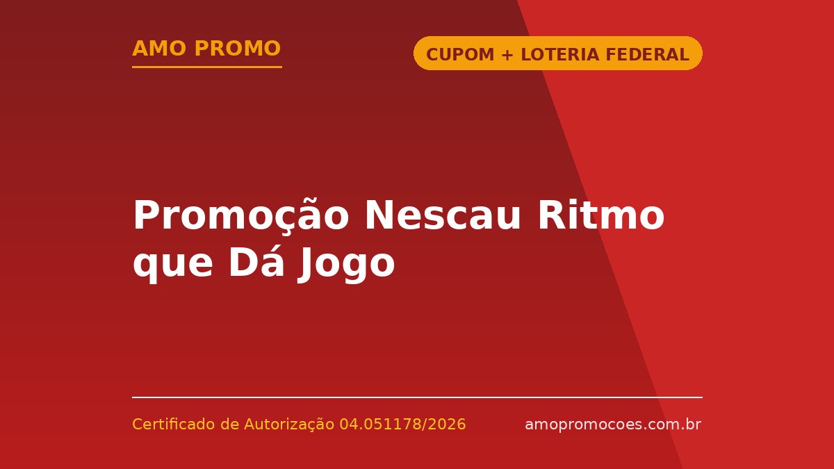 Promoção Nescau Ritmo que Dá Jogo