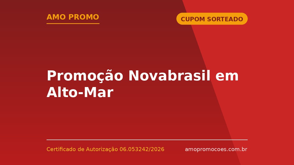 Promoção Novabrasil em Alto-Mar