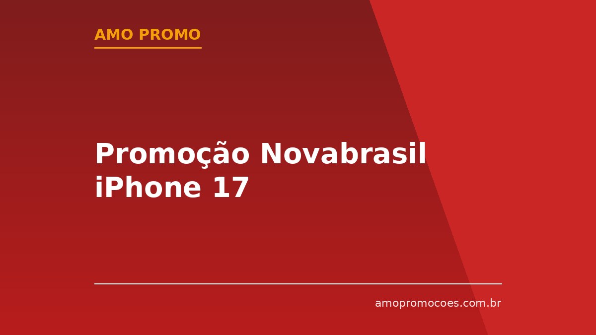 Promoção Novabrasil iPhone 17