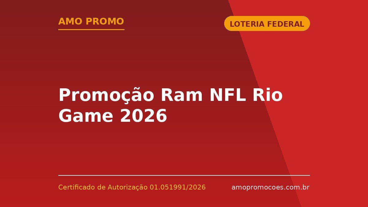 Promoção Ram NFL Rio Game 2026