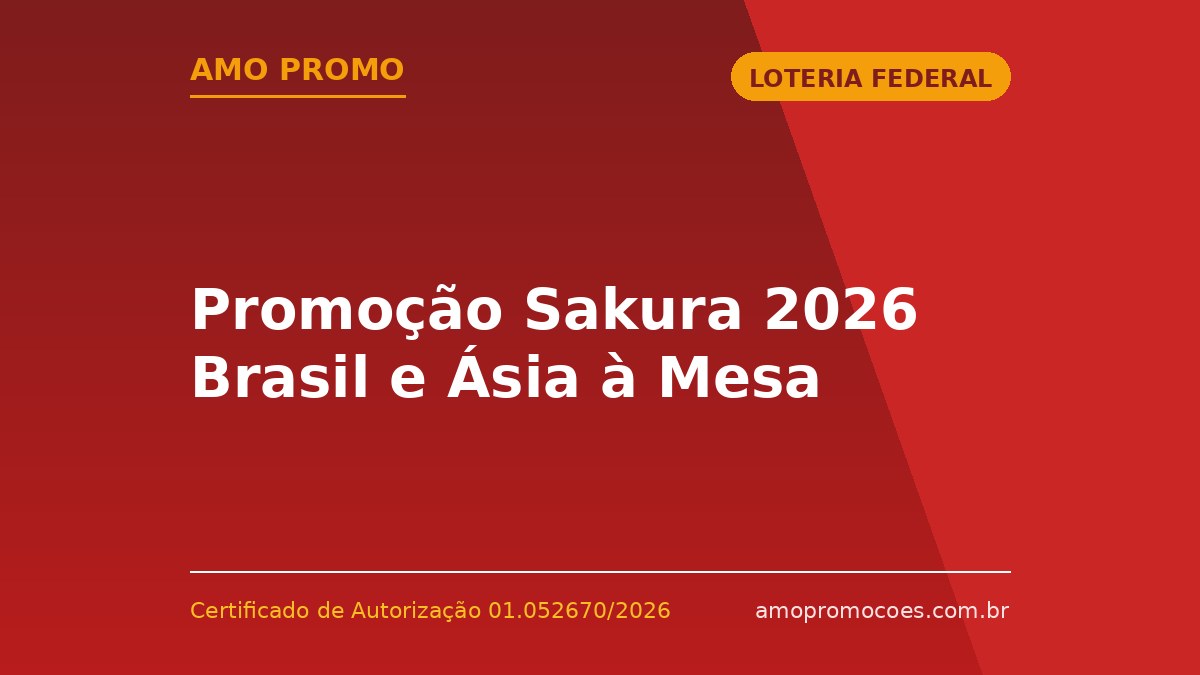Promoção Sakura 2026 Brasil e Ásia à Mesa