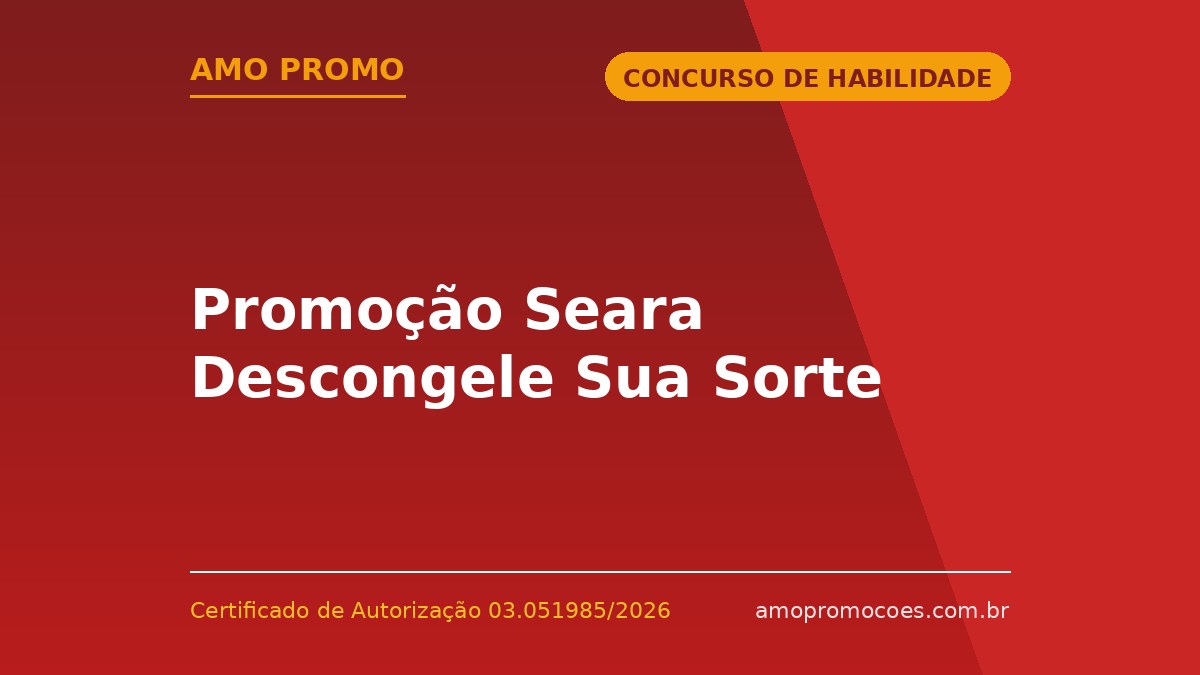 Promoção Seara Descongele Sua Sorte