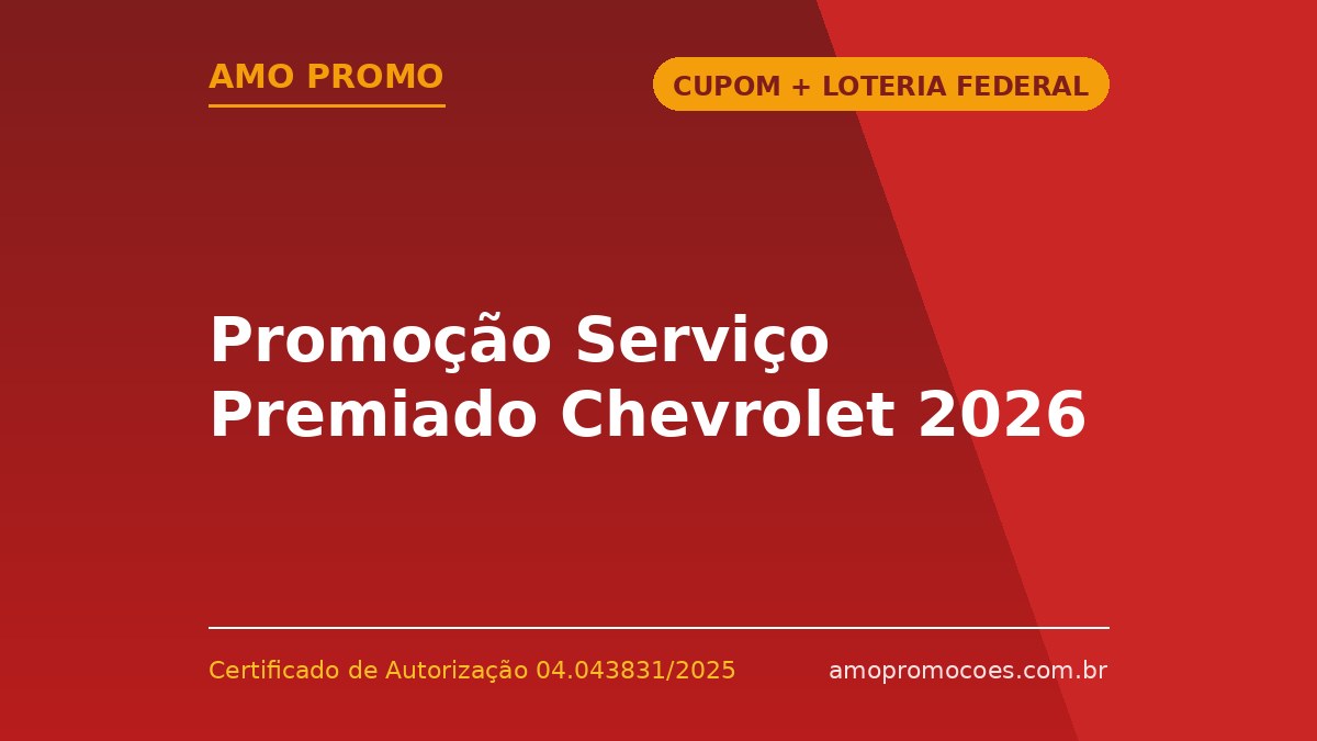 Promoção Serviço Premiado Chevrolet 2026