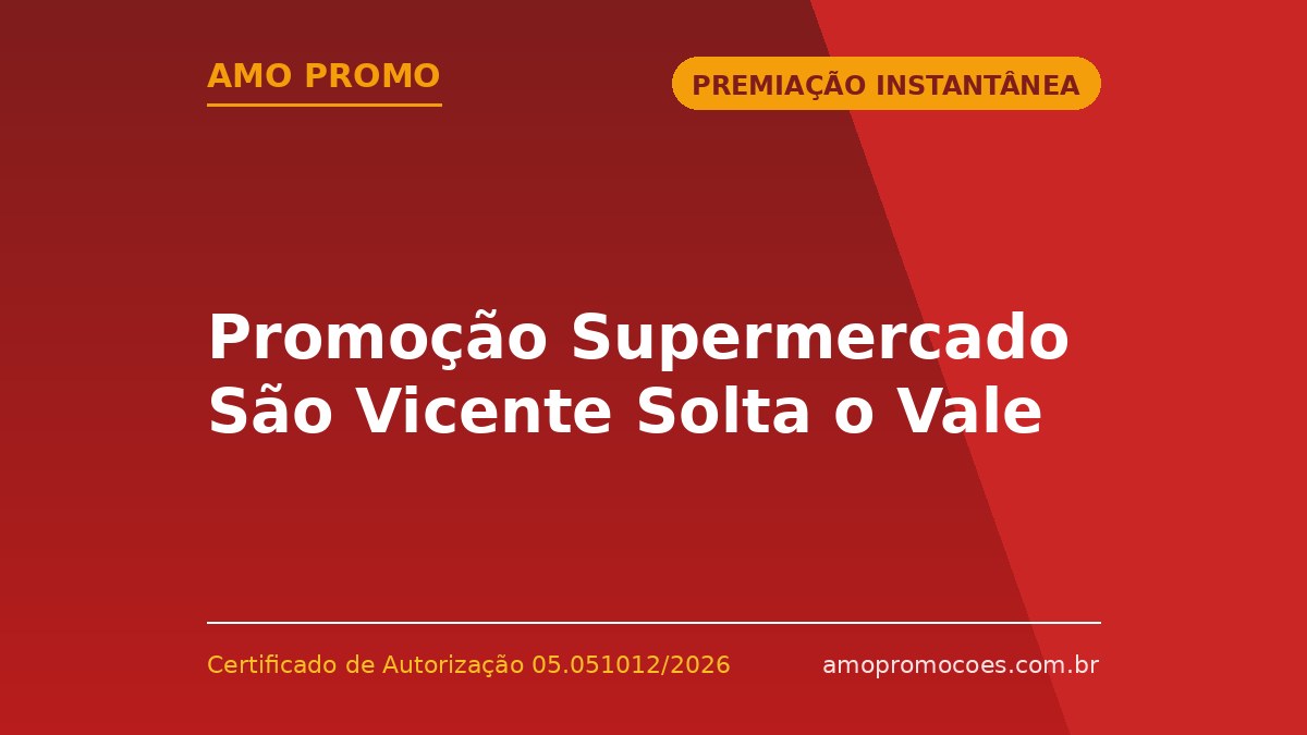 Promoção Supermercado São Vicente Solta o Vale