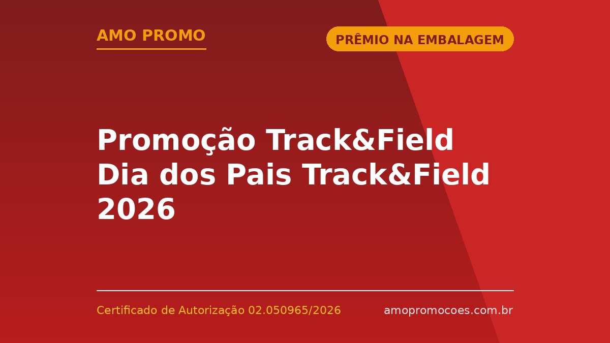Promoção Track&Field Dia dos Pais Track&Field 2026