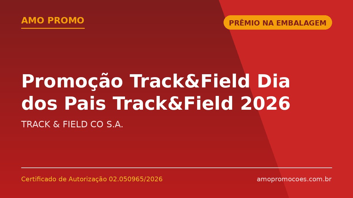 Promoção Track&Field Dia dos Pais Track&Field 2026