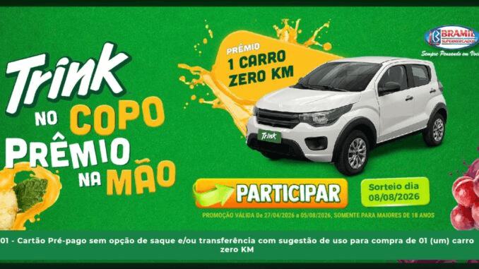 Promoção Trink Bramil 2026: Concorra a um Carro Zero Km (RJ)