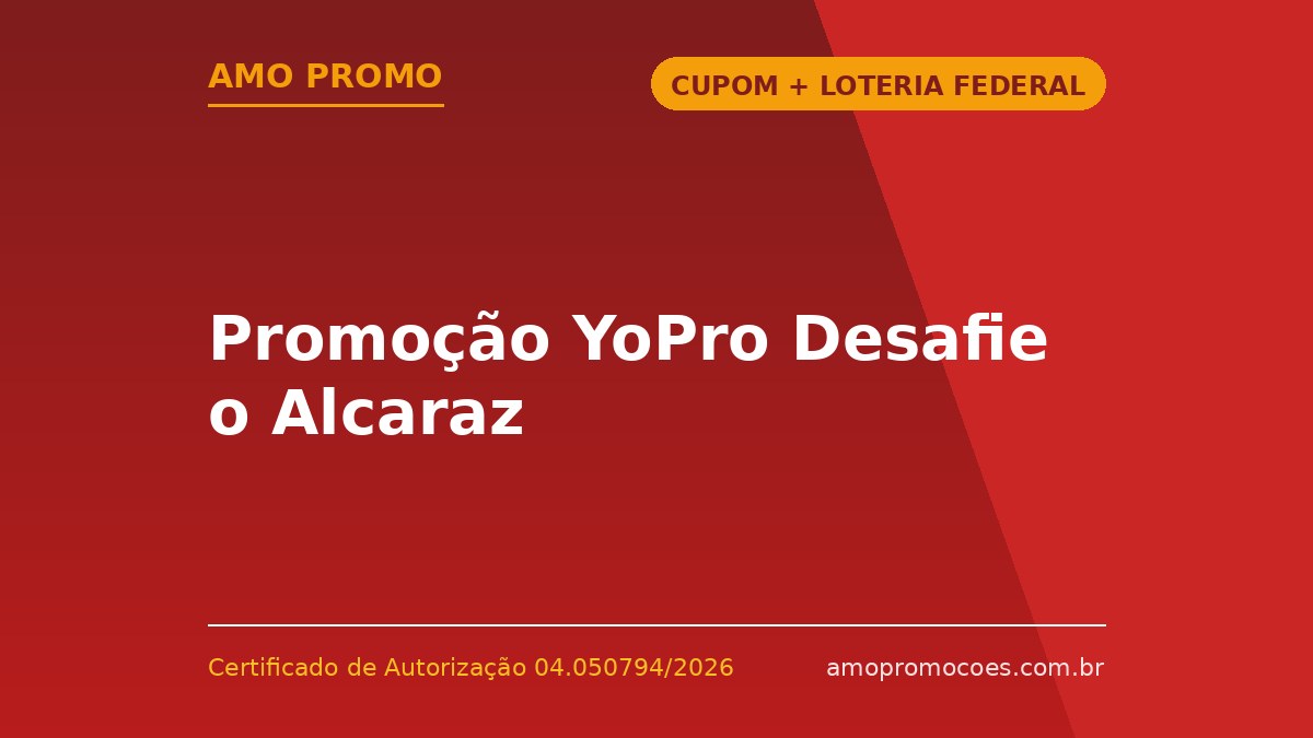 Promoção YoPro Desafie o Alcaraz