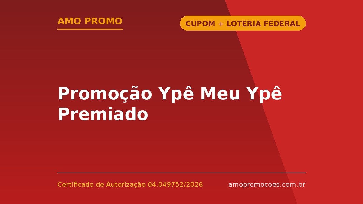 Promoção Ypê Meu Ypê Premiado