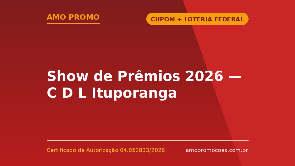 Show de Prêmios 2026 — C D L Ituporanga