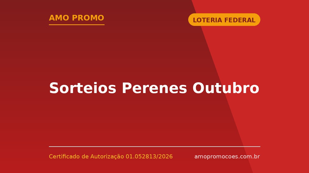 Sorteios Perenes Outubro