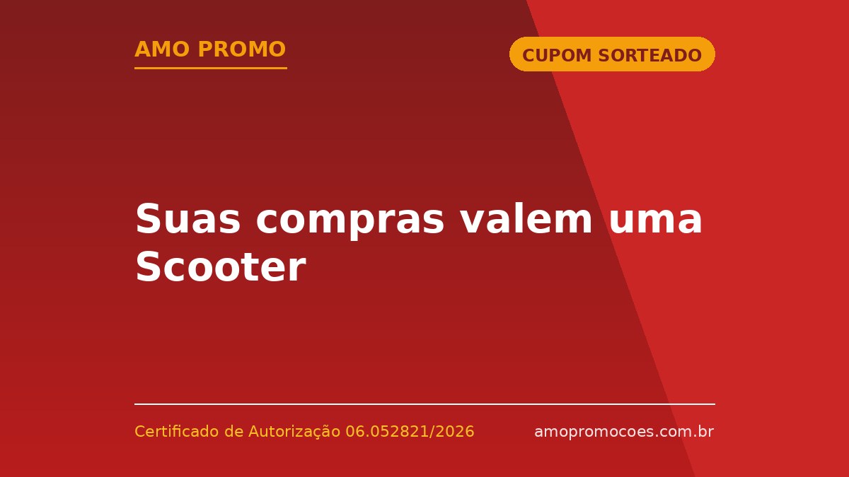 Suas compras valem uma Scooter