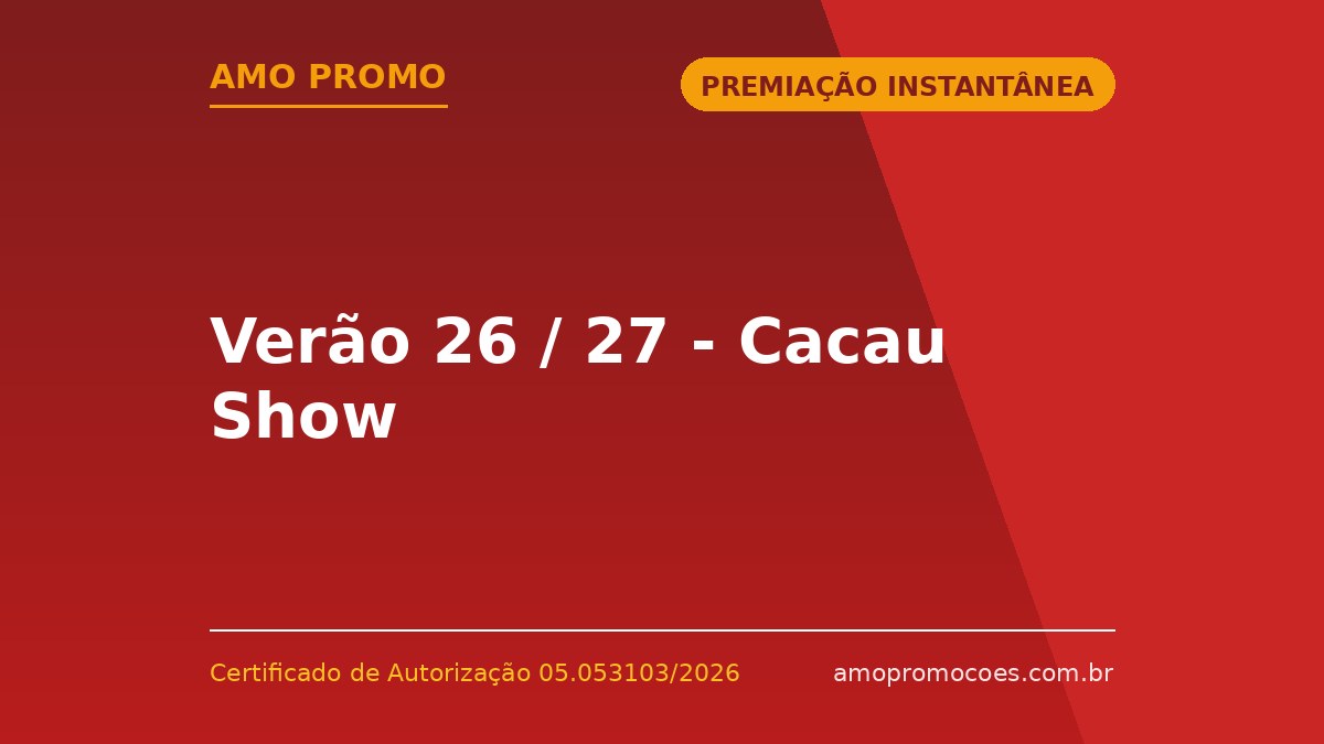 Verão 26 / 27 - Cacau Show